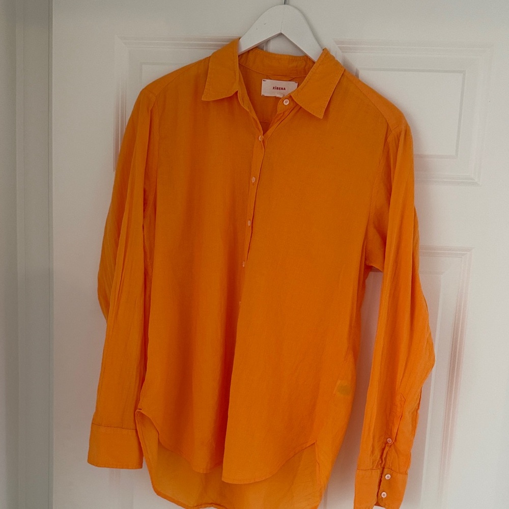 Xirena Orange Button Down Women’s Shirt